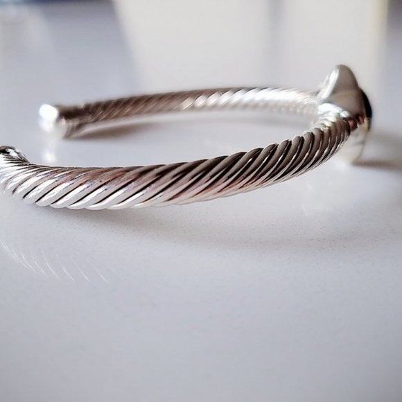 David Yurman Albion Black Onyx Cable Bracelet β 18K & Sterling Silver β L - Picture 5 of 7